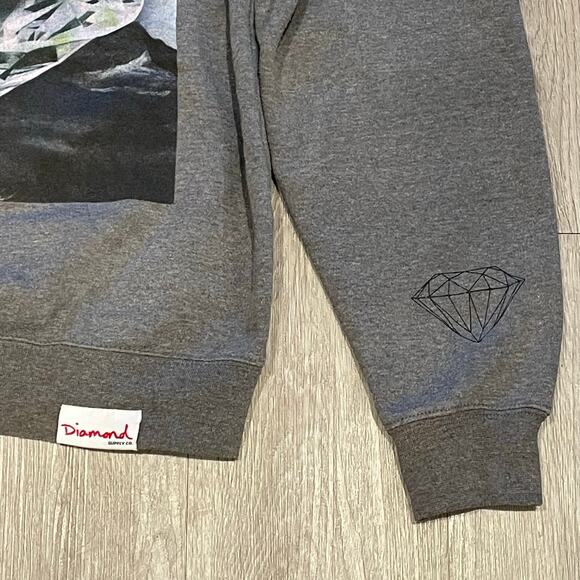 Diamond Supply Mens Sweatshirt Small Y2K Graphic Print Crewneck Streetwear - Picture 3 of 7